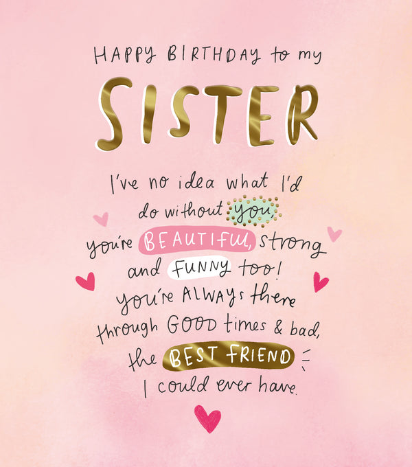 Happy Birthday Sister Card To my Sister Happy Birthday card -  Portugal