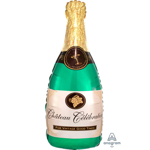 Chateau Celebration Fizz Bottle 36&quot; Foil Balloon by penny black