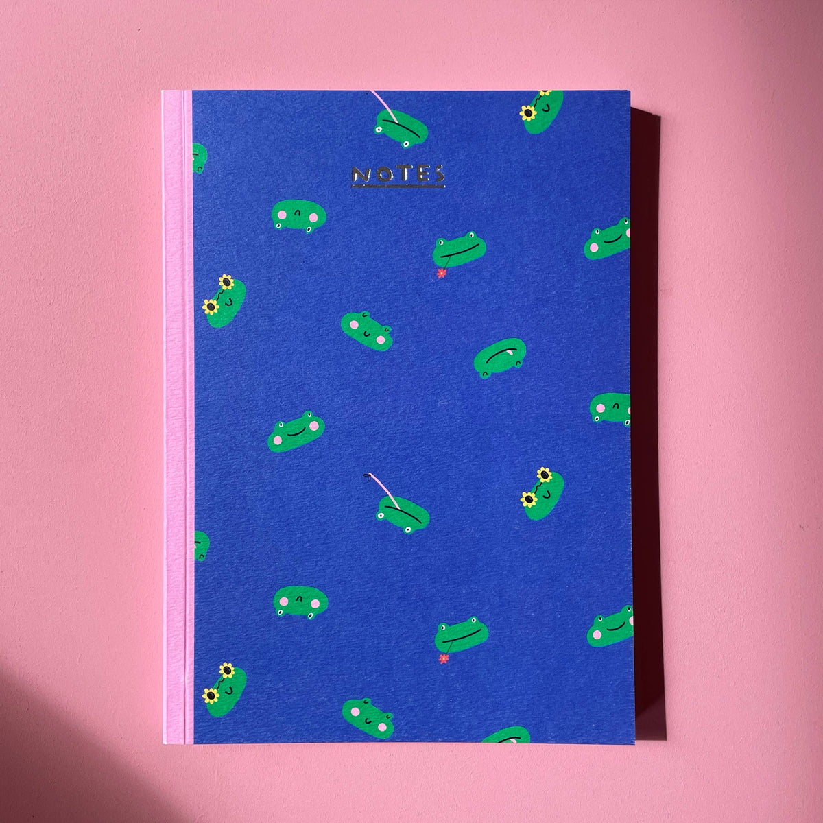 Jolly Frog Face Blank Journal Notebook by penny black