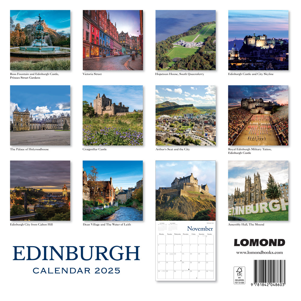 2025 Edinburgh Calendar inside image by penny black