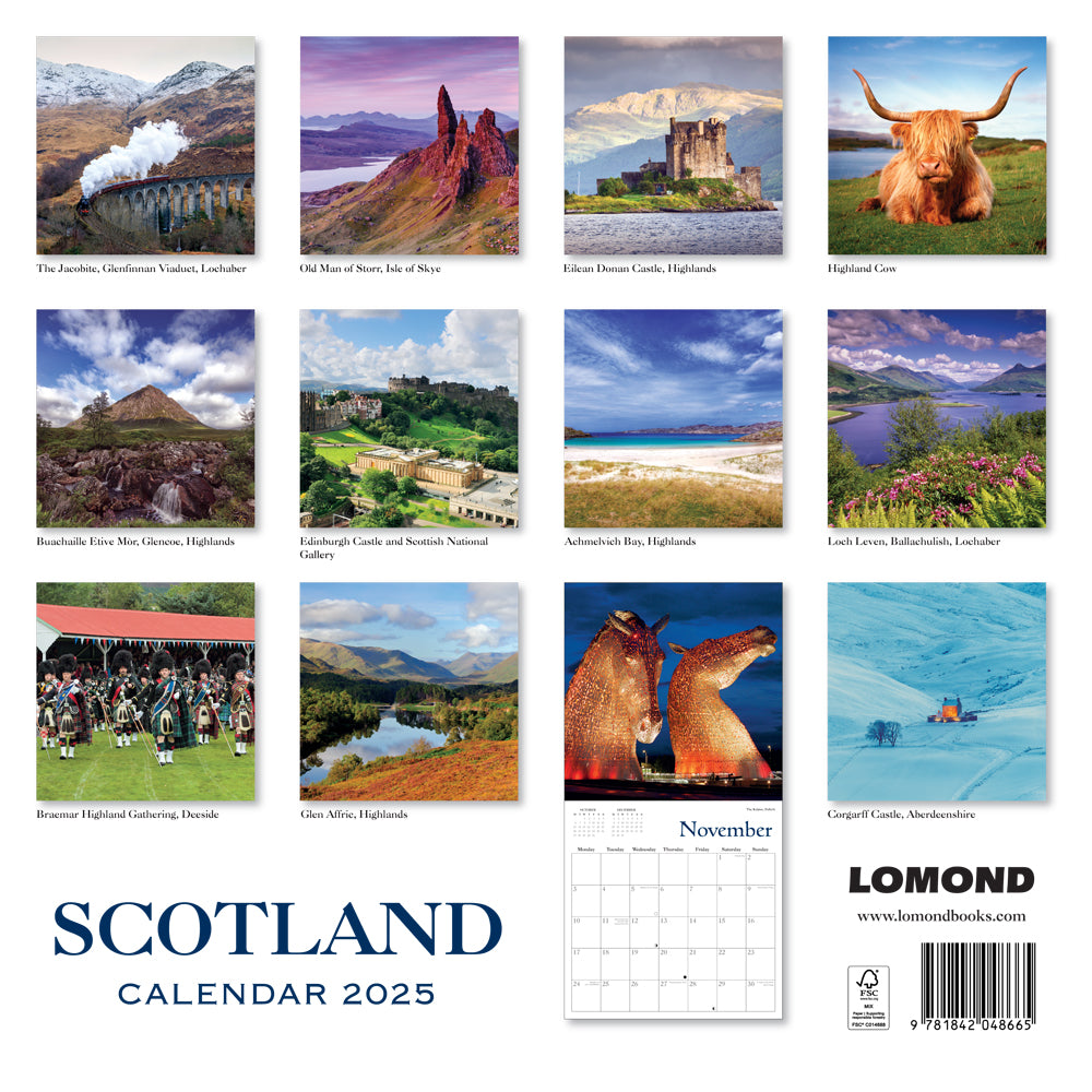 2025 Scotland Calendar inside image by penny black