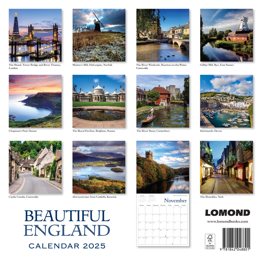 2025 Beautiful England Calendar inside image by penny black