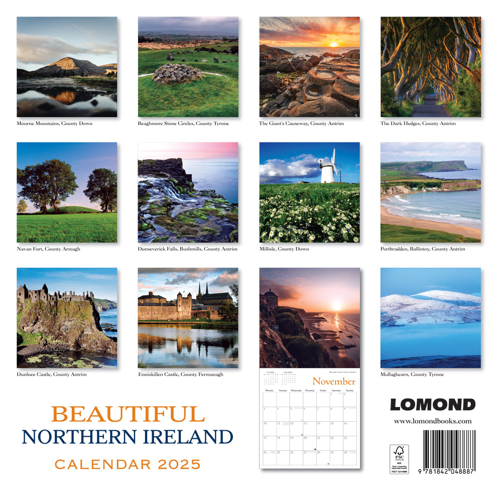 2025 Beautiful Northern Ireland Calendar inside image by penny black