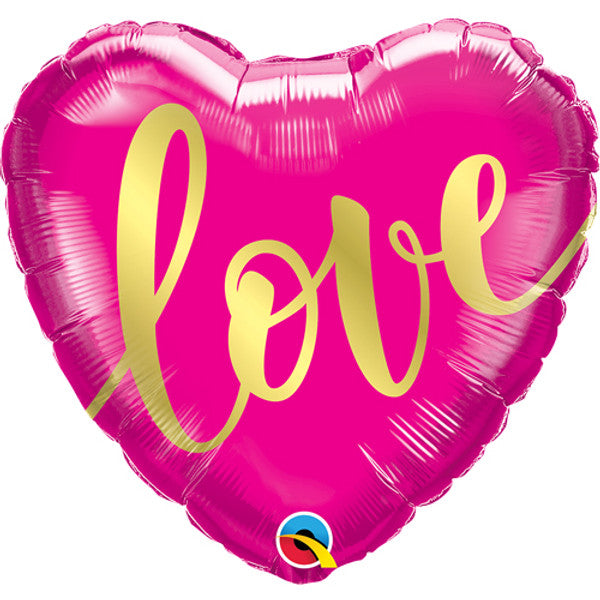 Love Script Valentine&#39;s Day 18&quot; Foil Balloon by penny black