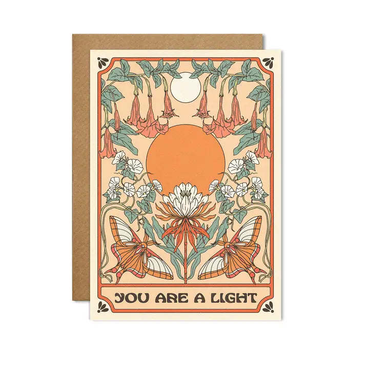 You are a Light Botanic Sunrise Card by penny black