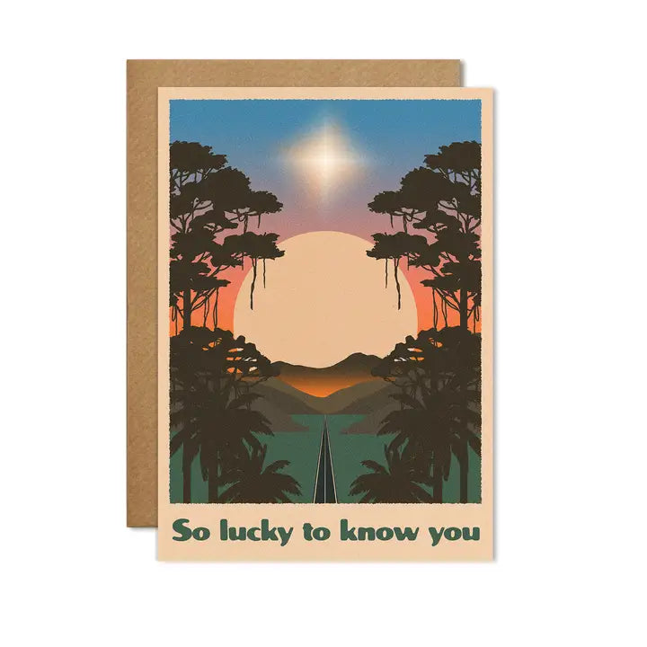 So Lucky To Know You Jungle Dusk Card by penny black