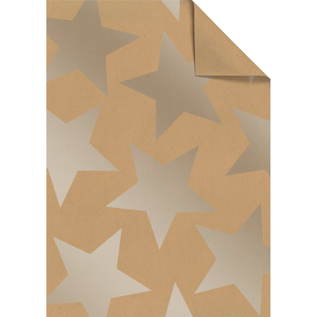 Giant Silver Stars Christmas Gift Wrapping Paper Sheet by penny black