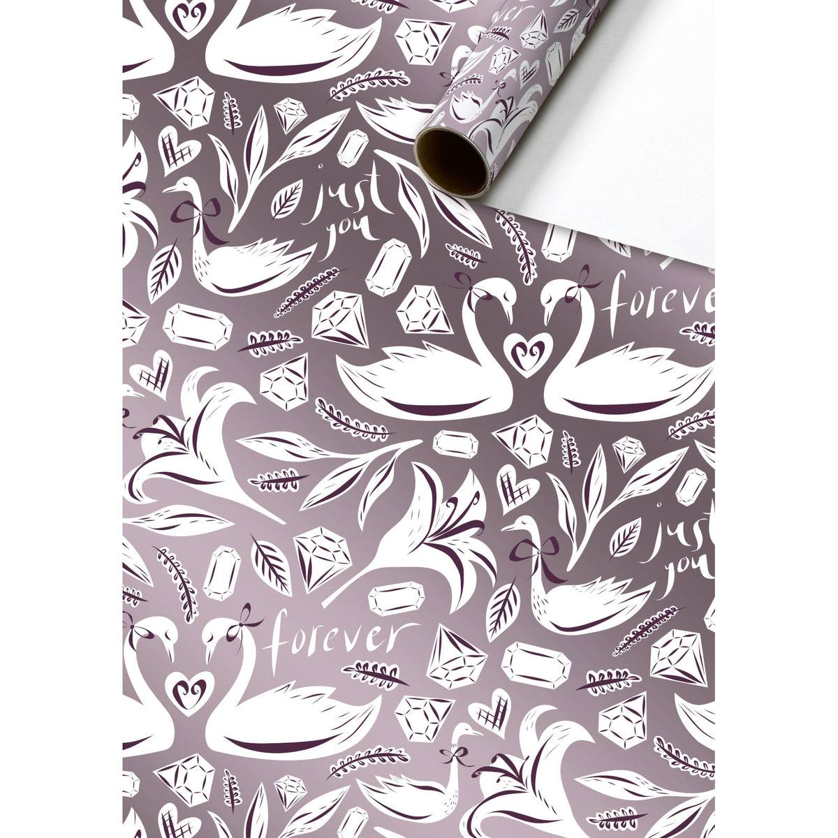 Nikki Forever Swans Gift Wrapping Paper Roll by penny black