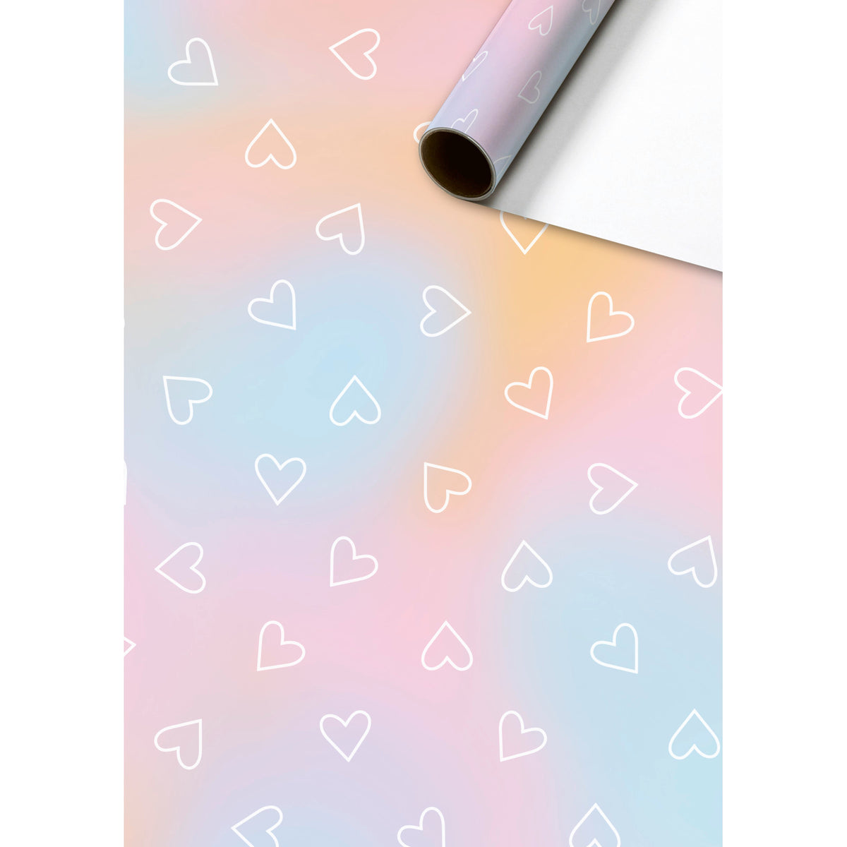 Kayla Pastel Hearts Gift Wrapping Paper Roll by penny black