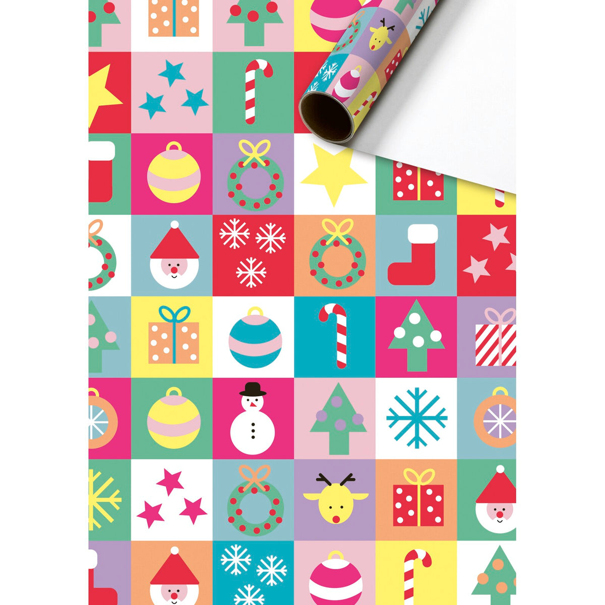 Geometric Icons Christmas Gift Wrapping Paper Roll 2m by penny black