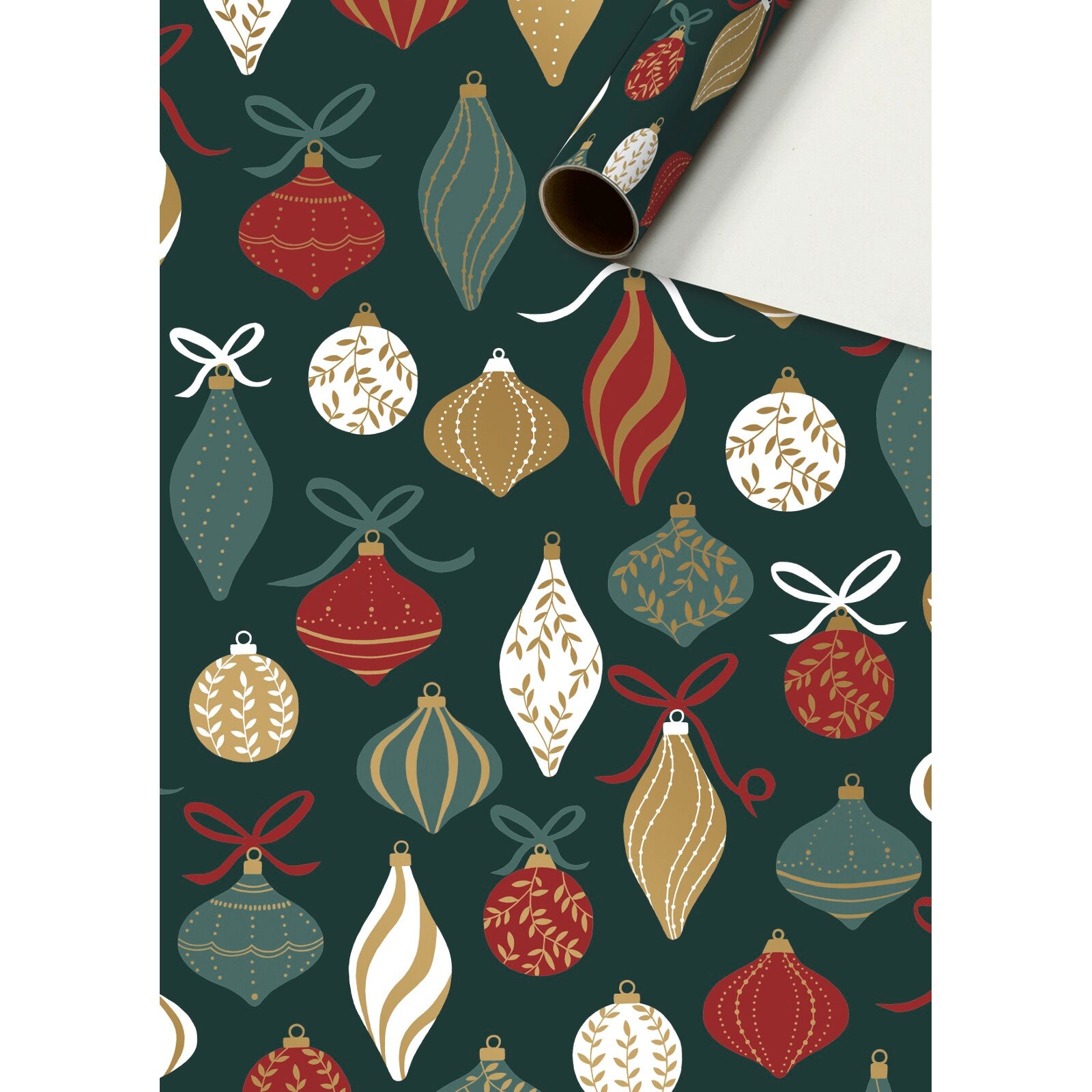 Vintage Bauble Christmas Gift Wrapping Paper Roll 2m by penny black