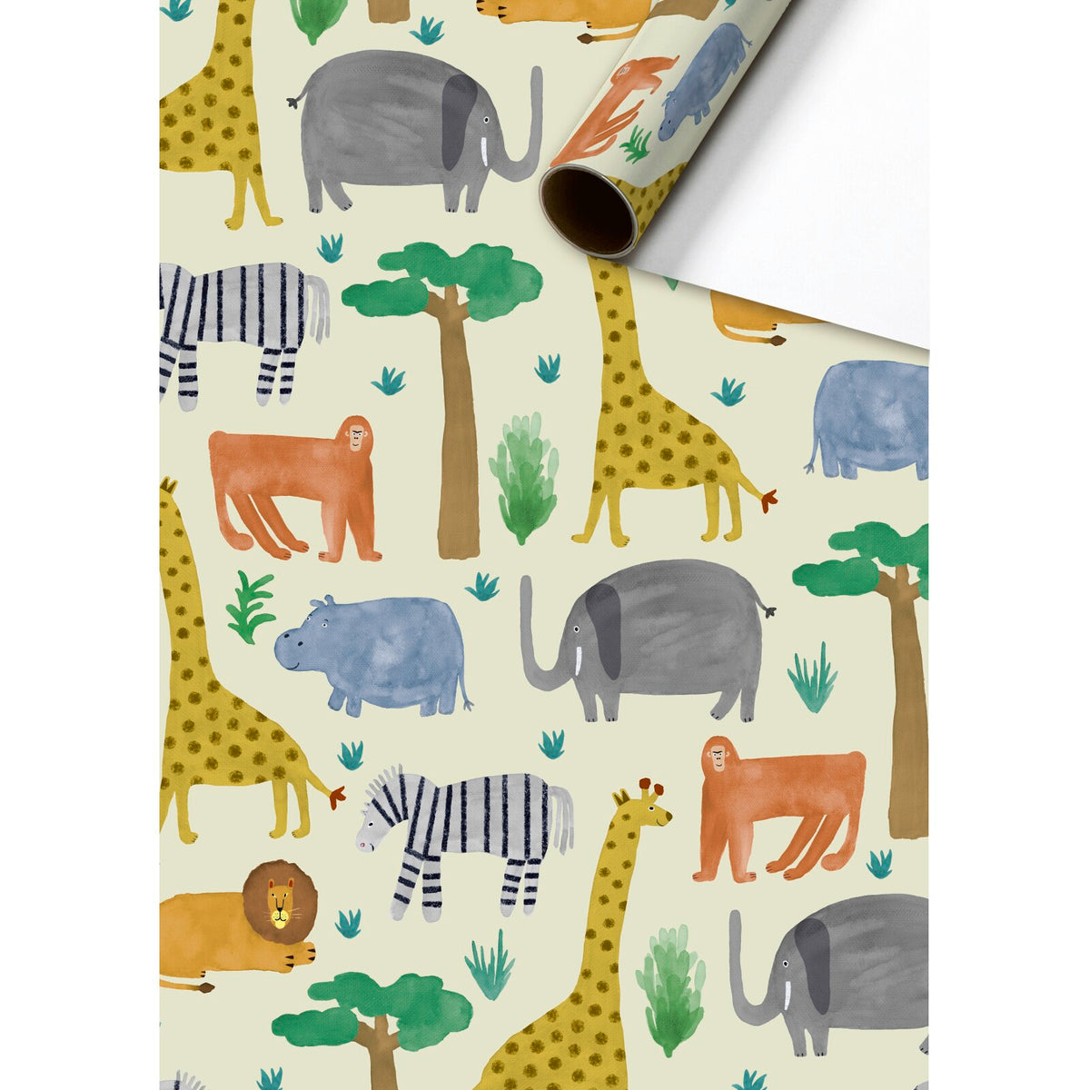 Timba Safari Children&#39;s Wrapping Paper Roll 2m by penny black