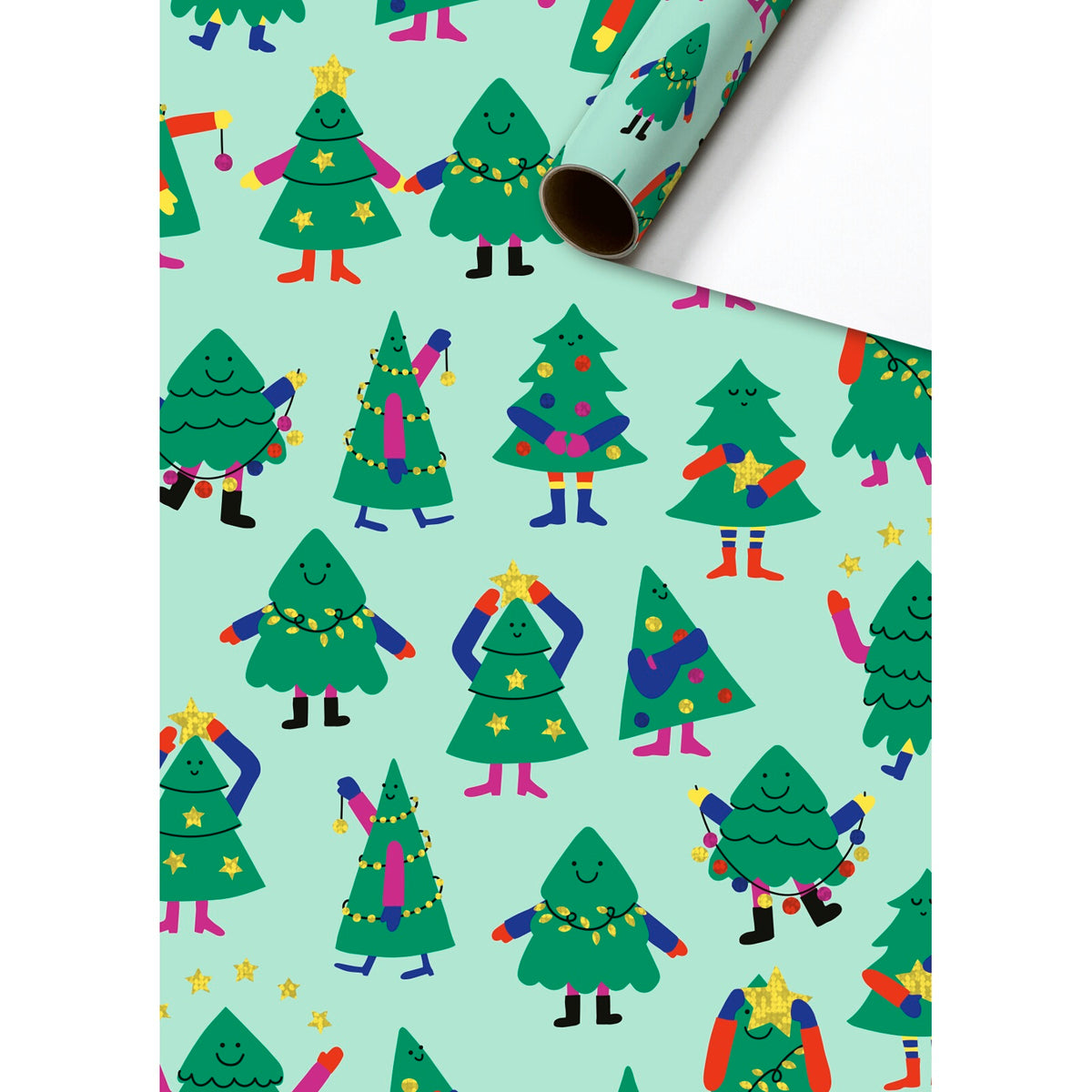 Basko Happy Trees Gift Wrapping Paper Roll 1.5m by penny black