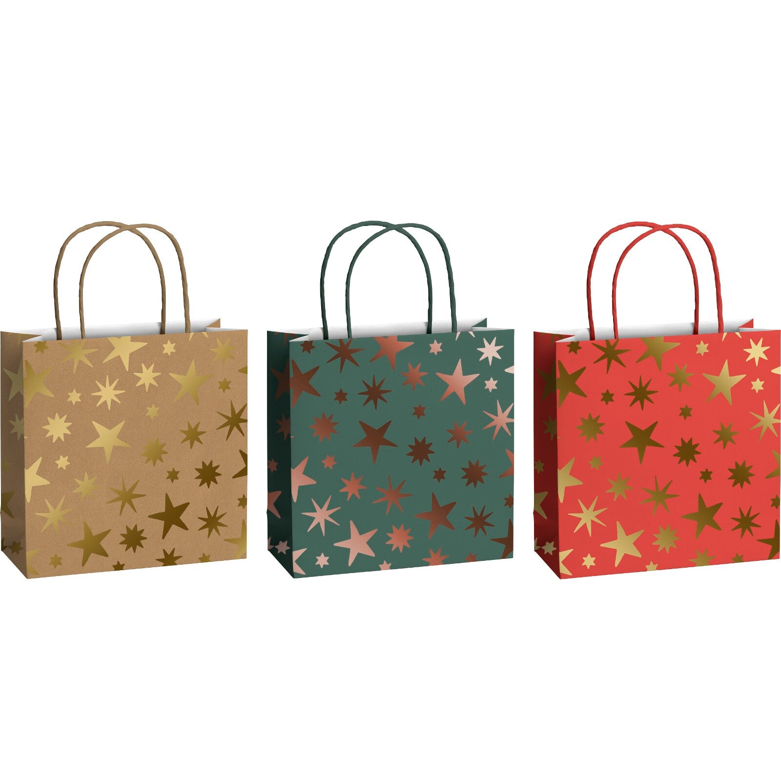 Star Metallics Small Christmas Gift Bags 3 Pk by penny black