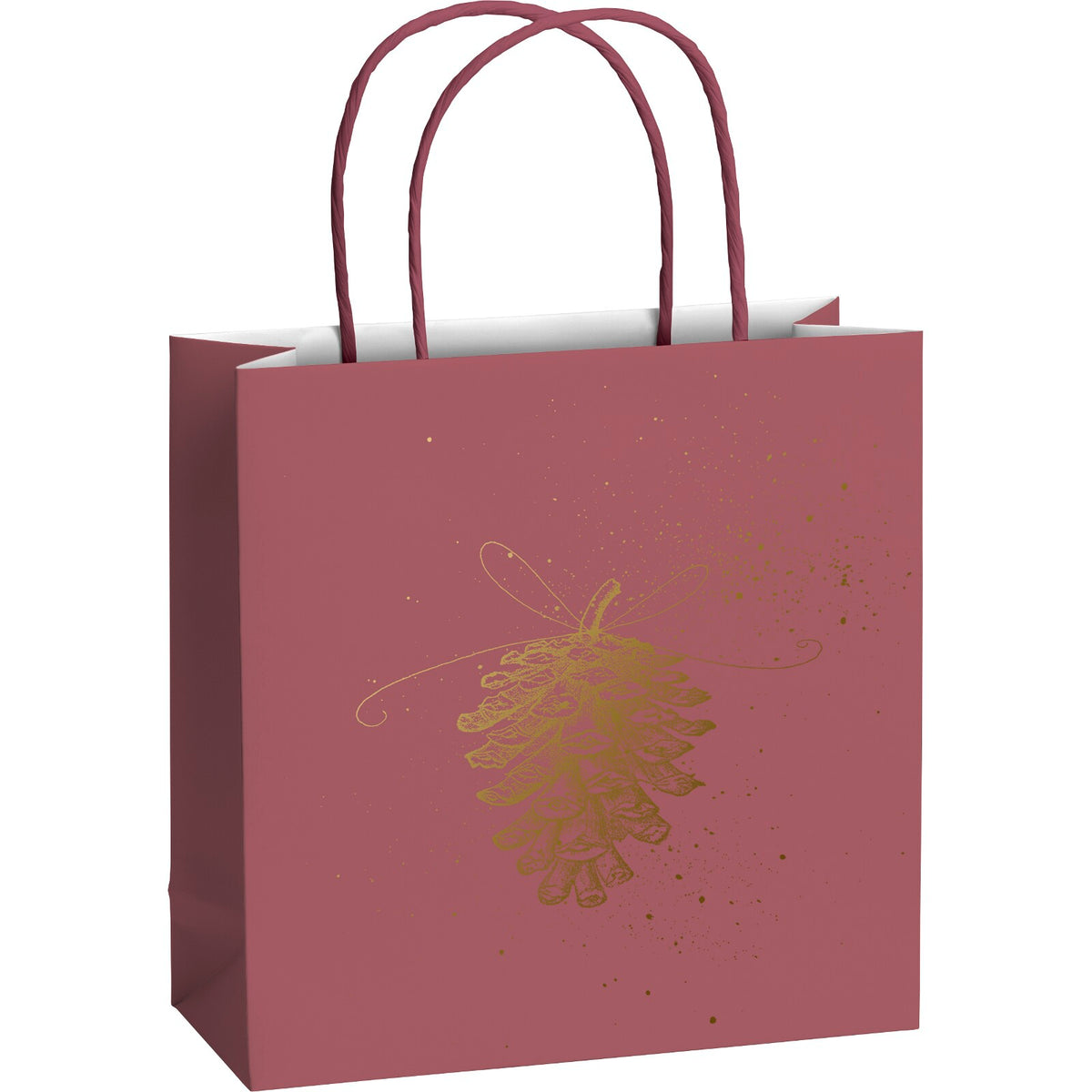 Gold Bordeaux Small Christmas Gift Bags 3 Pk by penny black - bordeaux pine cone design