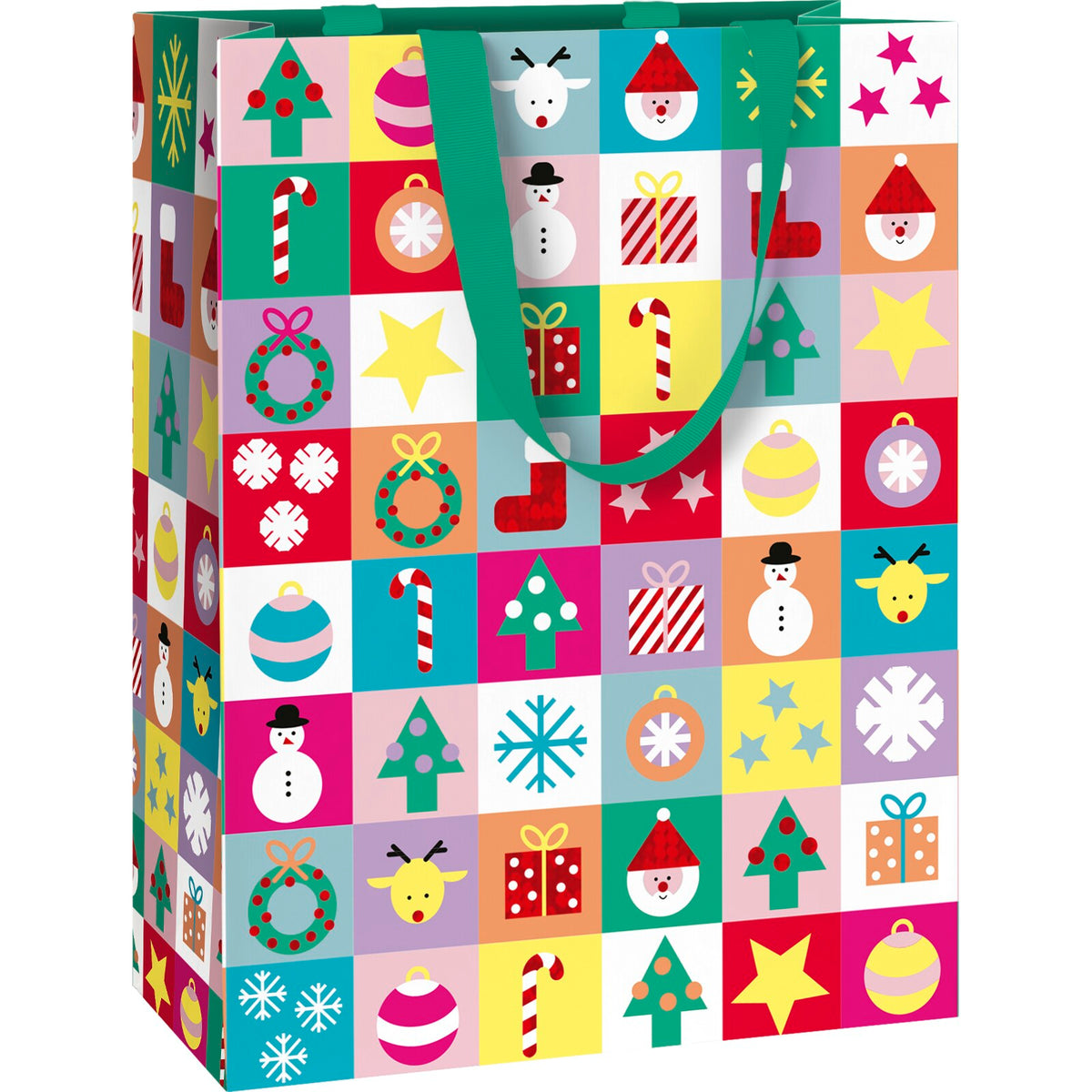 Geometric Icons Medium Christmas Gift Bag by penny black