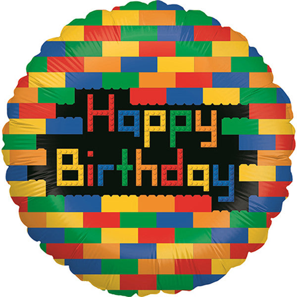 Brick Birthday 18&quot; Foil Balloon by penny black