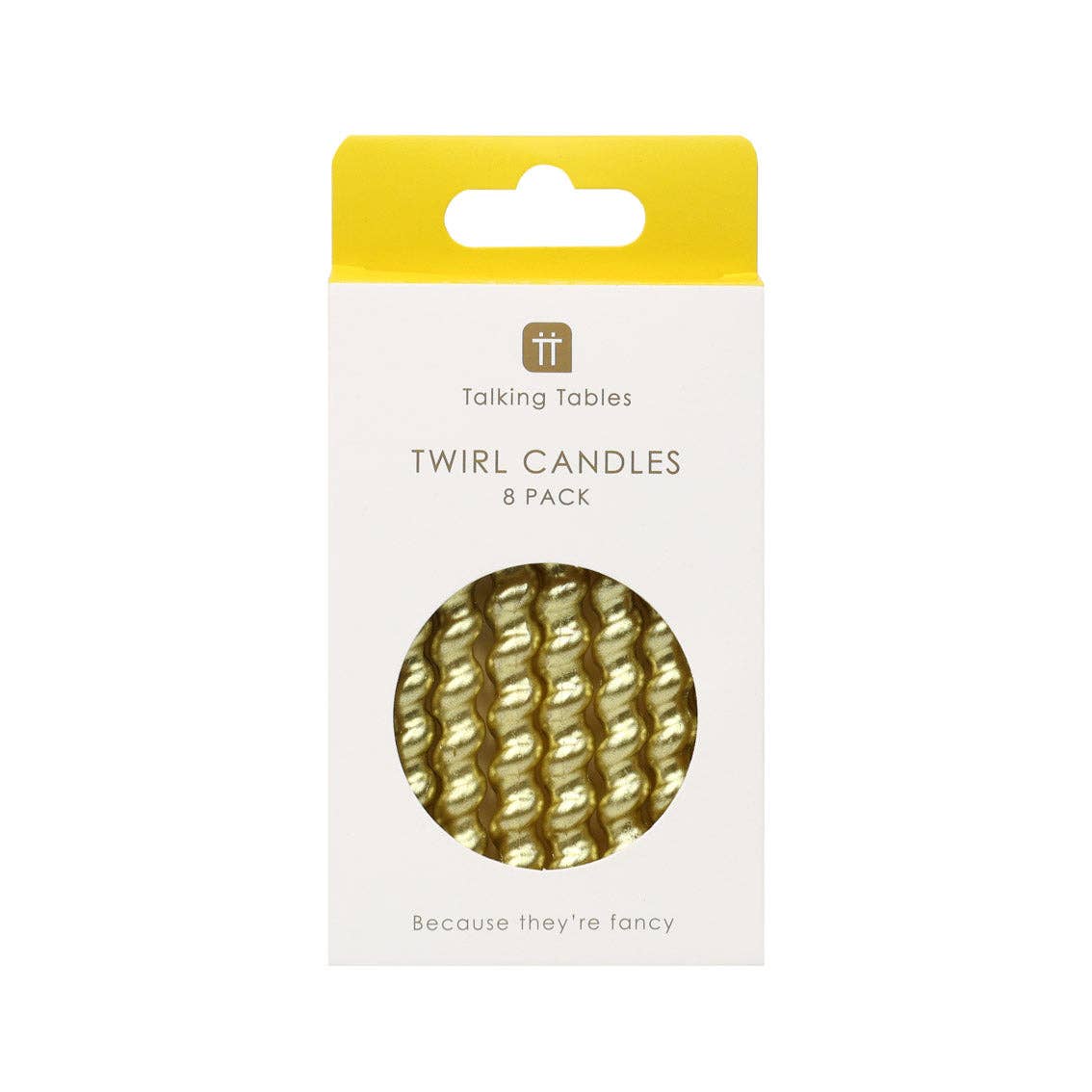 Gold Twirl Birthday Candles in packaging 8pk by penny black