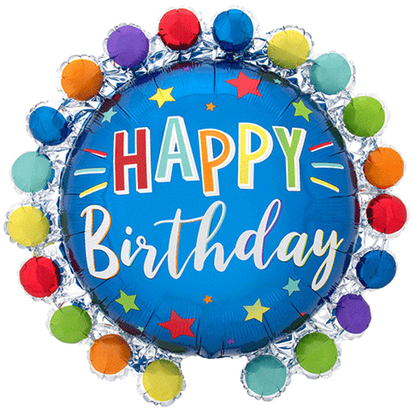 Embellished Edge Happy Birthday 26" Foil Balloon by penny black