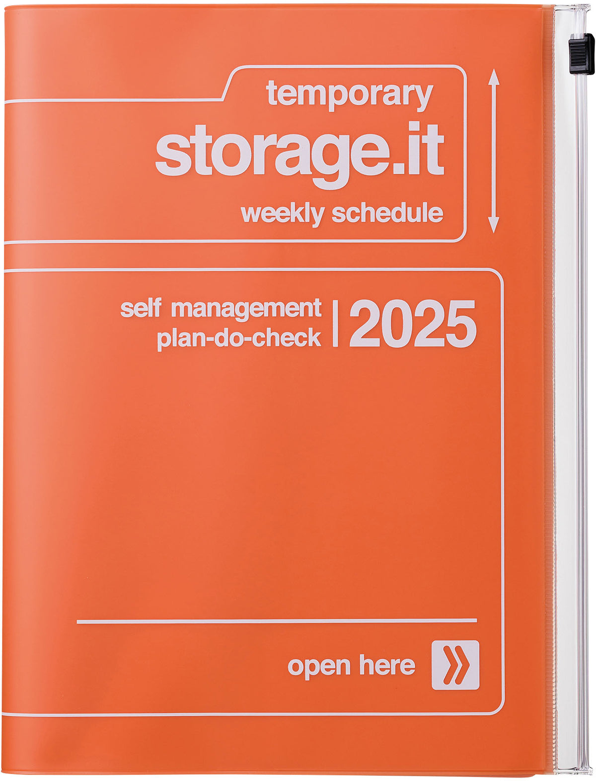 MARK&#39;S INC. 2025 A5 Weekly Diary - storage.it in orange by penny black