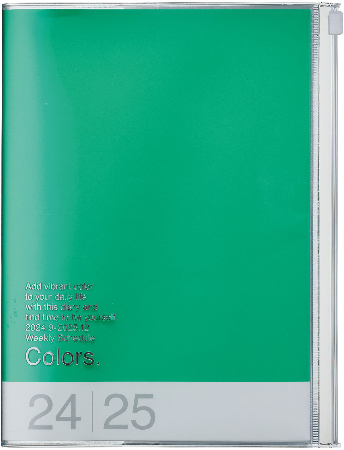 MARK&#39;S INC. 2025 A5 Diary - Colors  in green by penny black