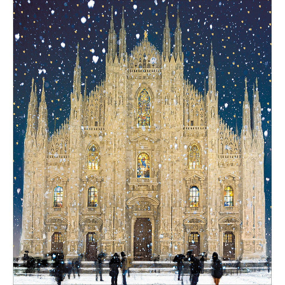 Milan Cathedral in the Snow Charity Christmas Cards 5 Pack by penny black