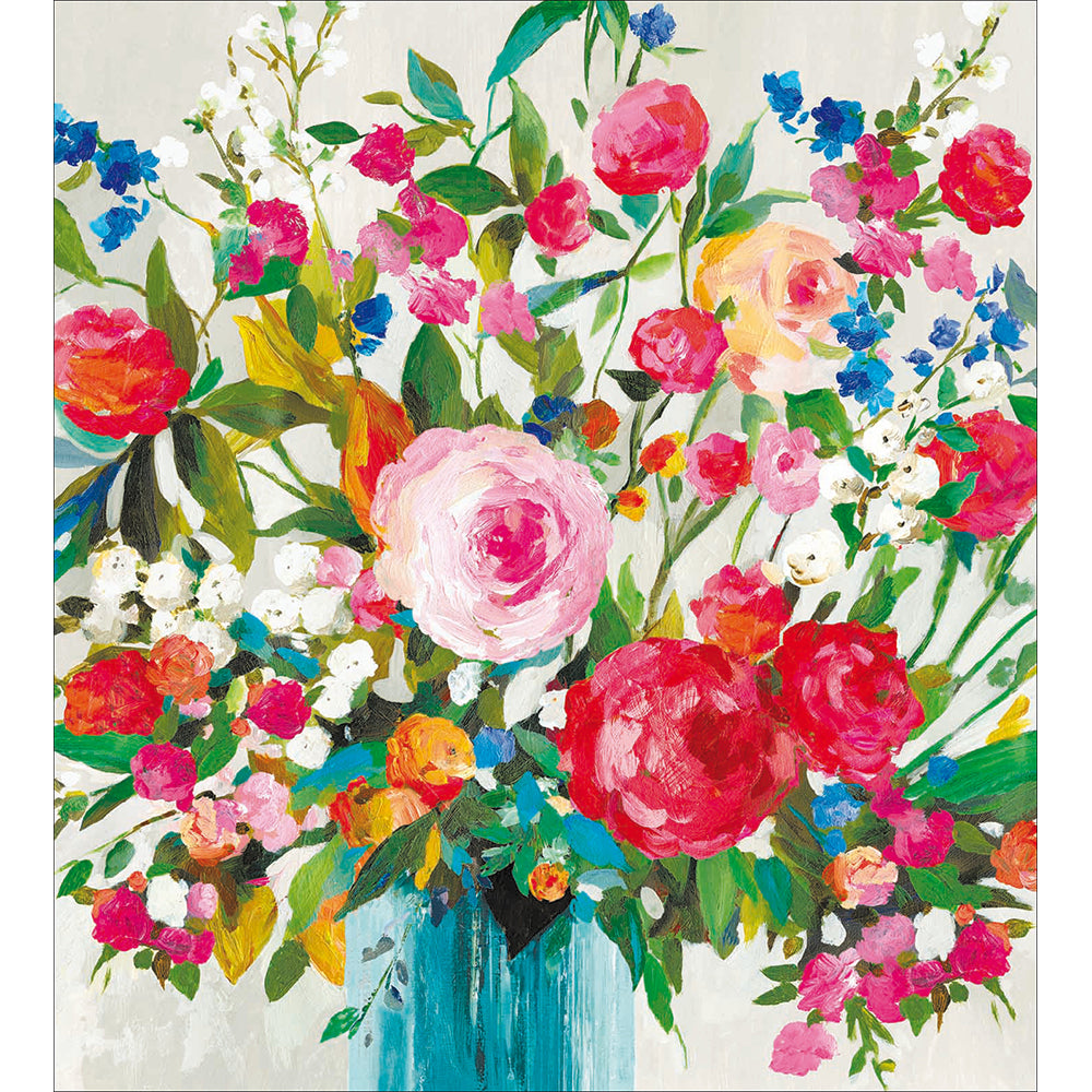 Floral Abundance Luxury Notecard 8 Pack inside card design by penny black