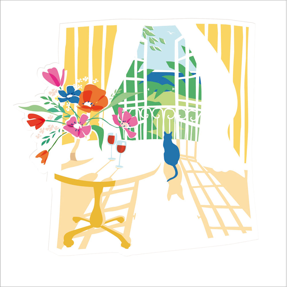 Balcony Breeze Art Card by penny black