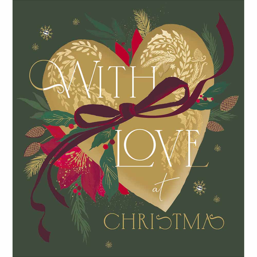 Cherish Luxe Heart Christmas Card by penny black