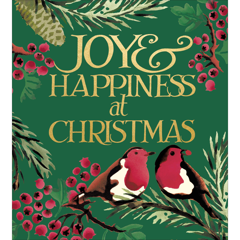 Joy &amp; Happiness Emma Bridgewater Charity Christmas Cards 5pk by penny black