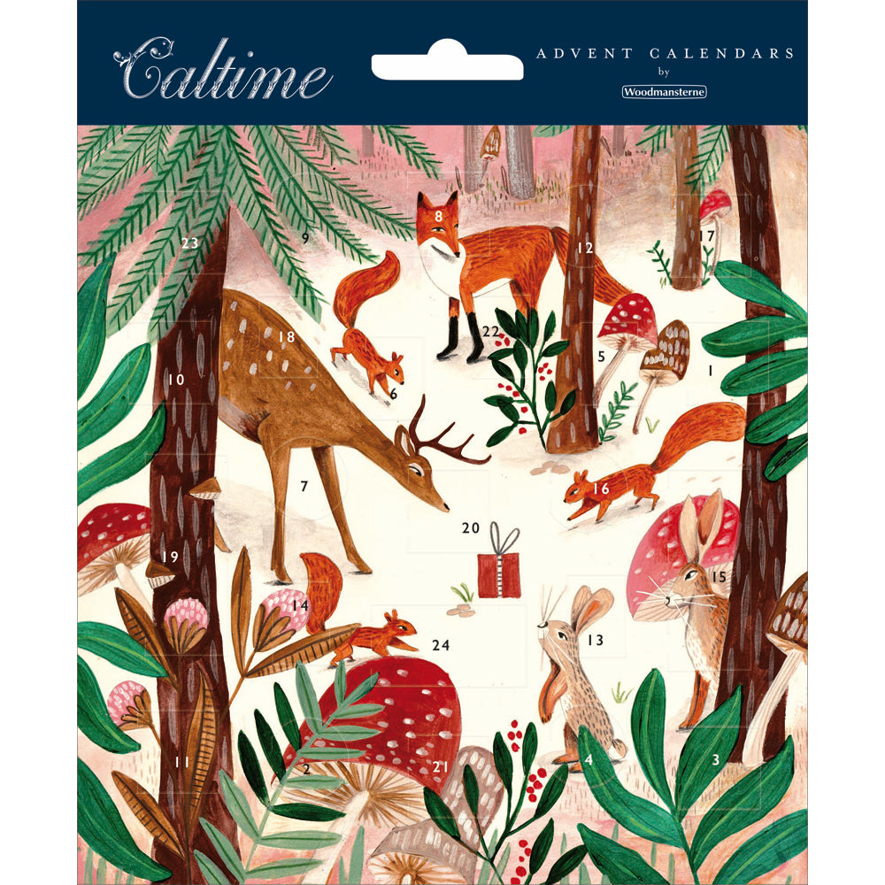 Festive Forest Advent Calendar Greetings Card by penny black