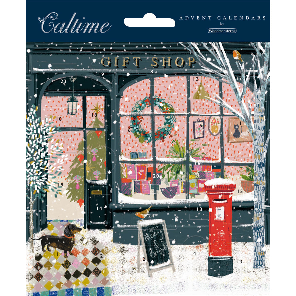 Christmas Shopping Advent Calendar Greetings Card by penny black