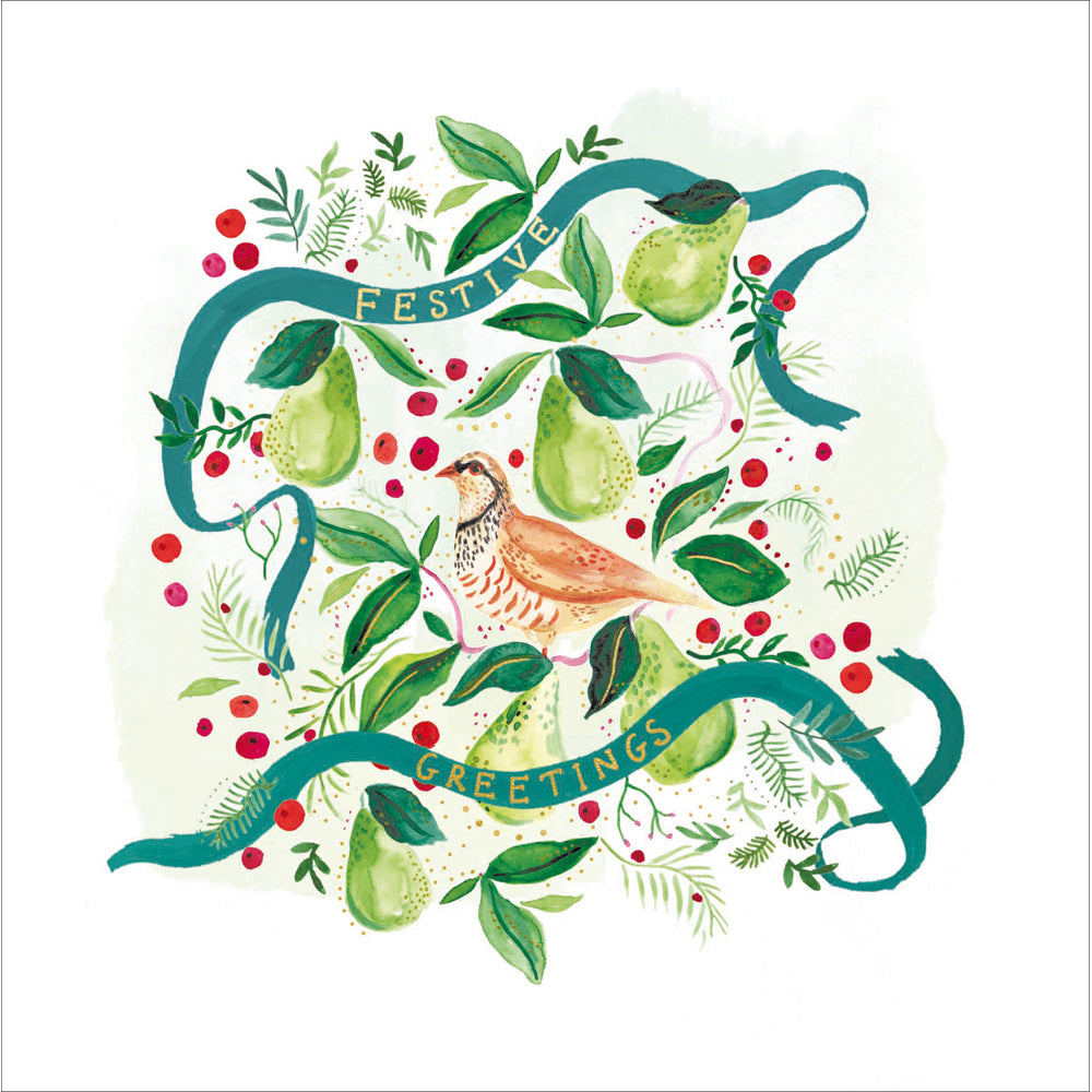 Partridge In Pears Christmas Card by penny black