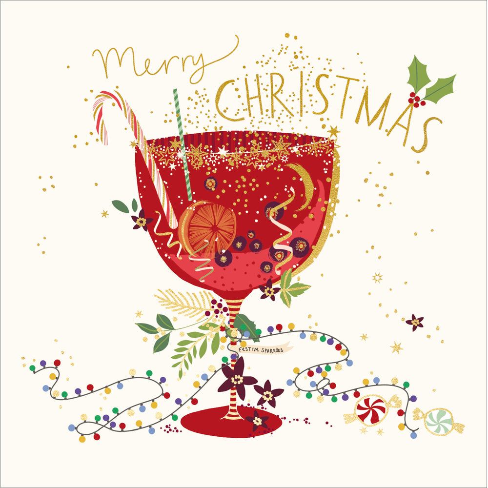 Bougie Christmas Cocktail Card by penny black