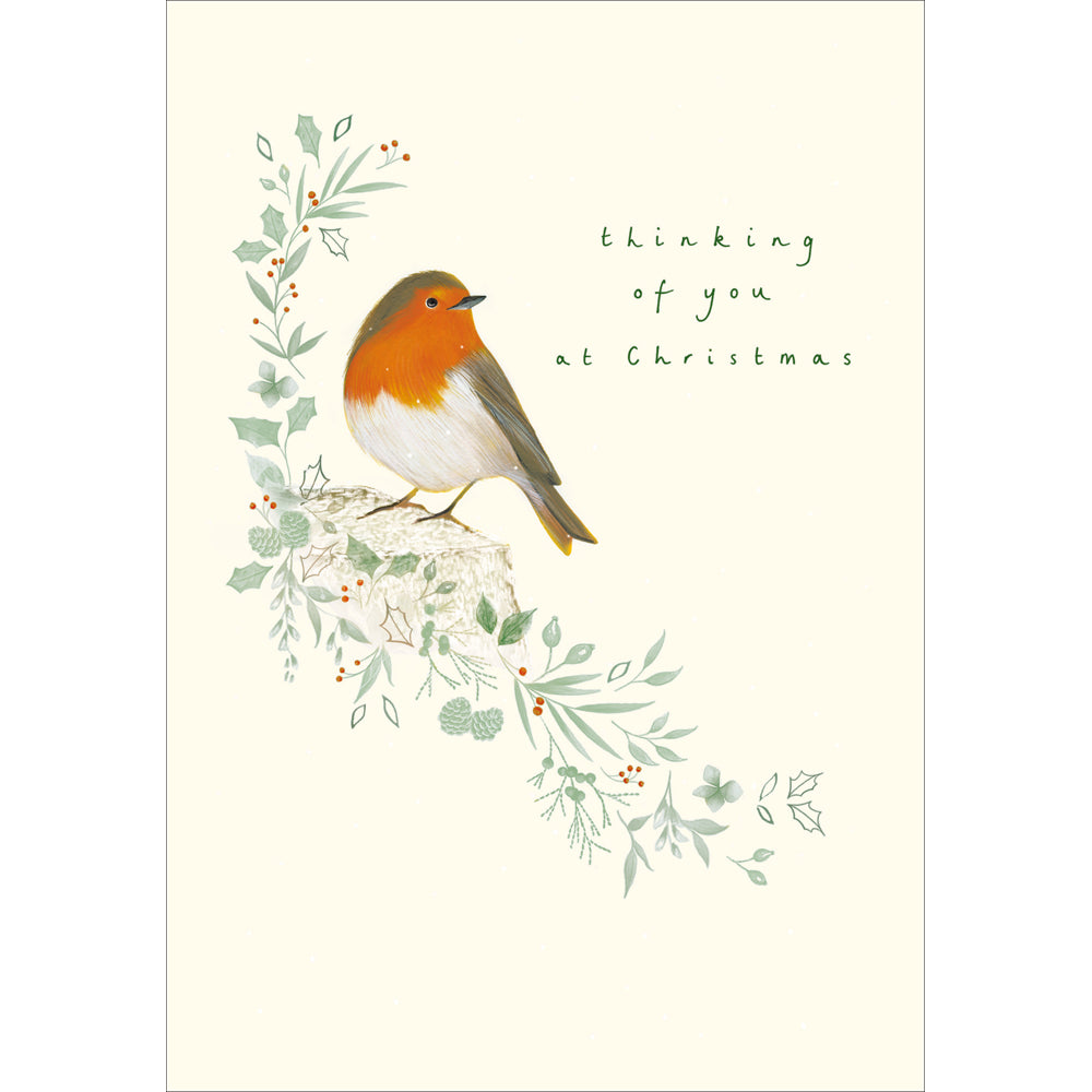 Thinking of You Robin Christmas Card by penny black