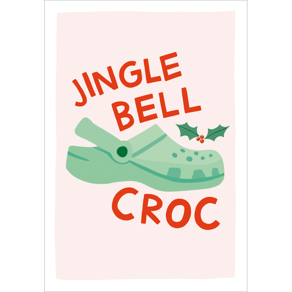 Jingle Bell Croc Funny Christmas Card by penny black