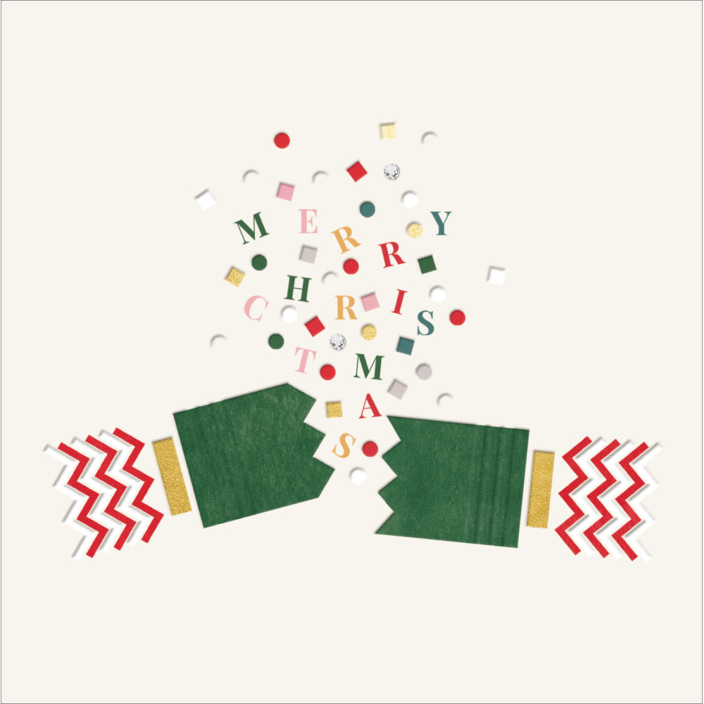 Christmas Cracker Graphic Embossed Christmas Card by penny black