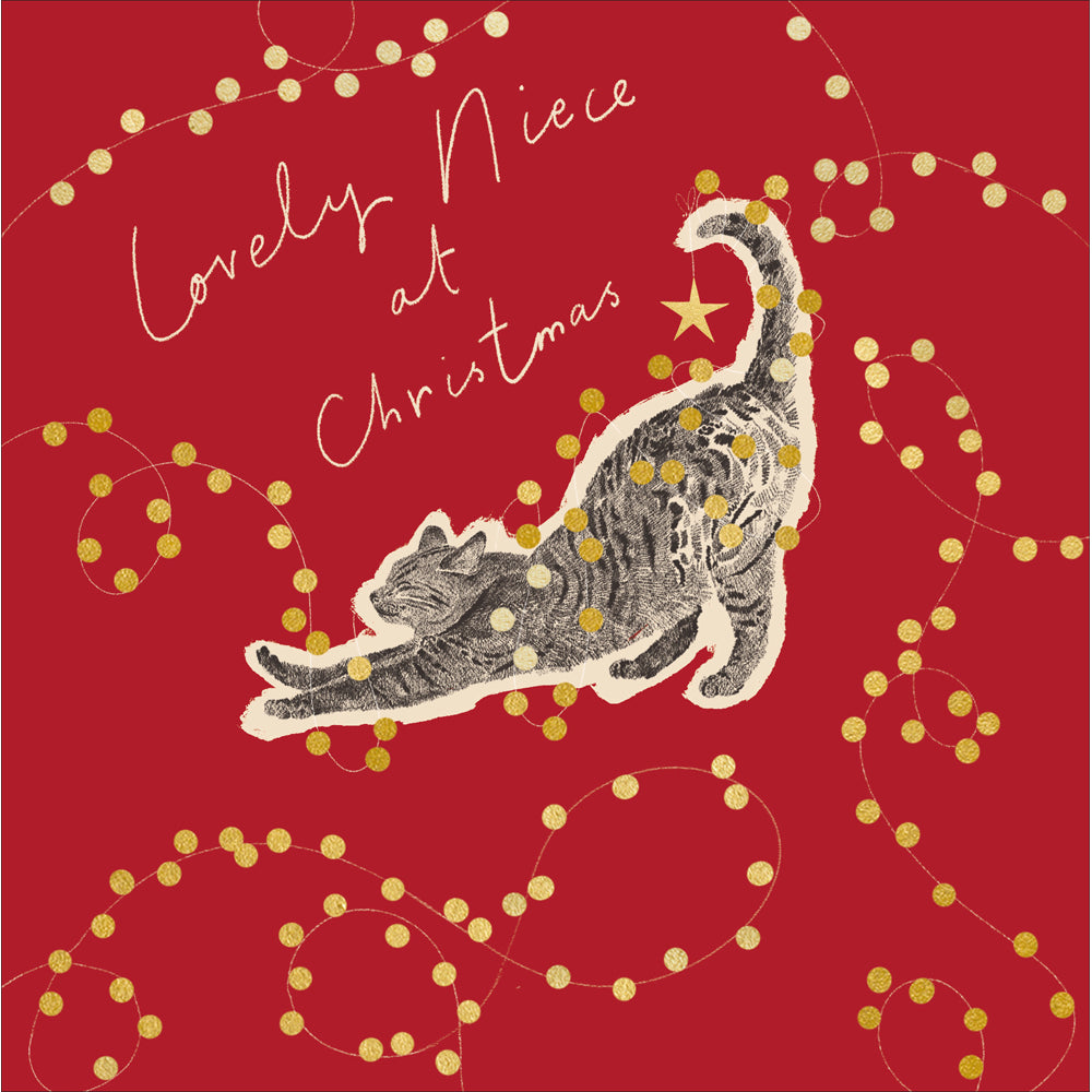 Niece Cat in Decorations Luxe Christmas Card by penny black