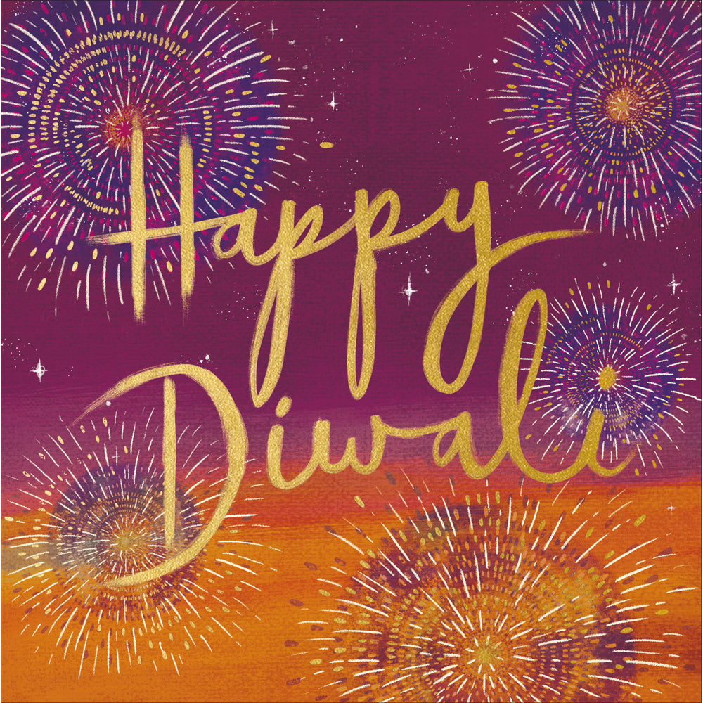 Firework Ombre Diwali Celebration Card by penny black