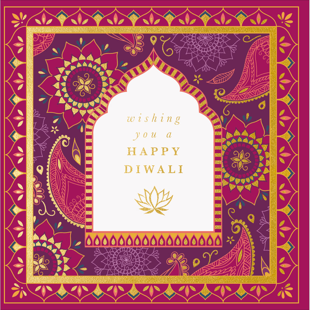 Ornate Diwali Window Celebration Card by penny black