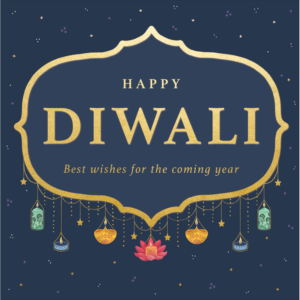 Glowing Garland Diwali Celebration Card by penny black