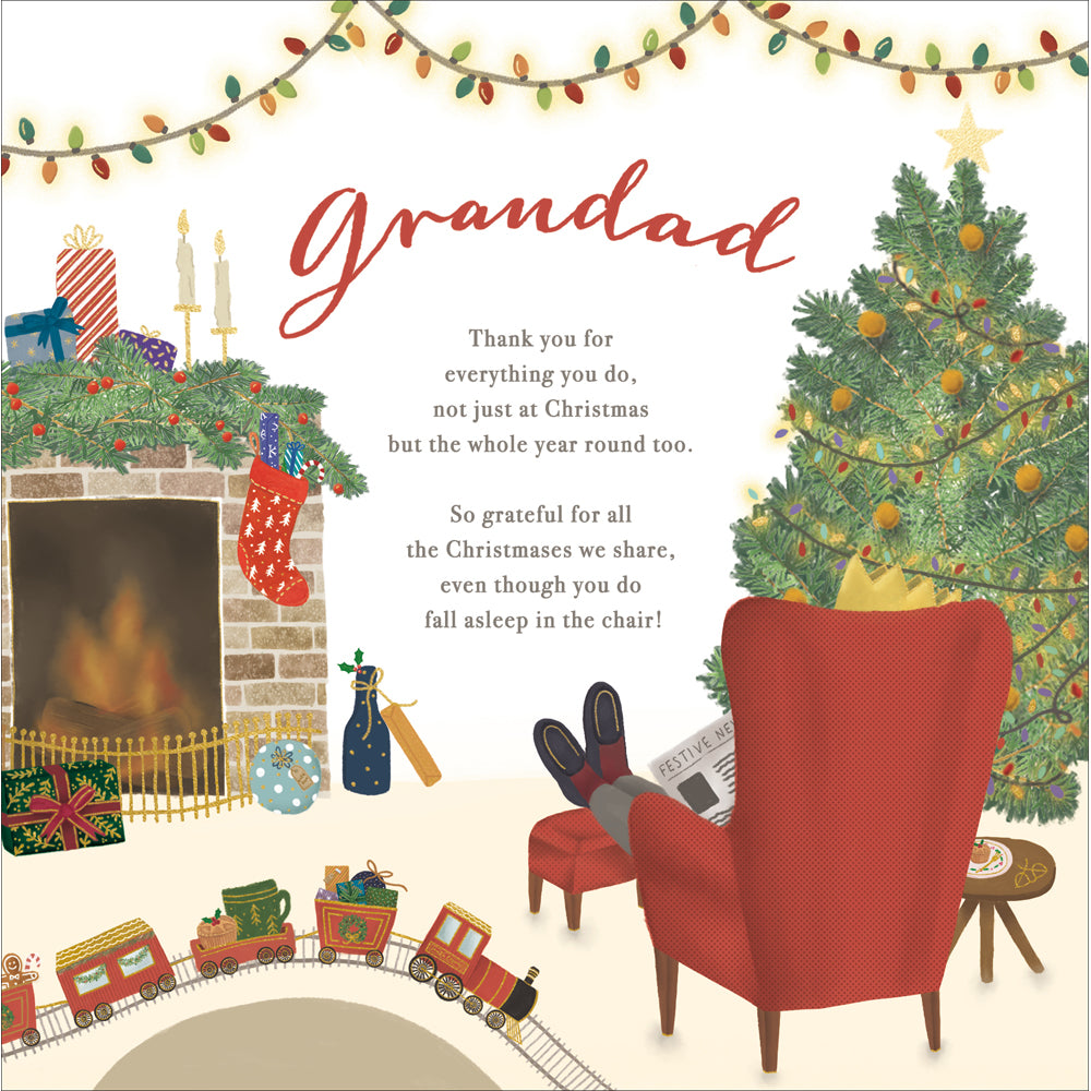 Grandad Funny Verse Christmas Card by penny black