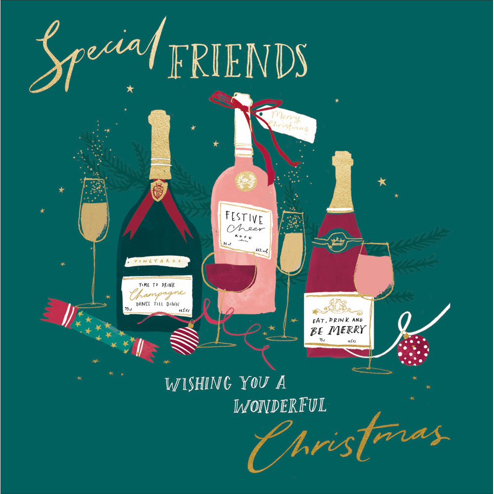 Special Friends Drinks Party Christmas Card by penny black