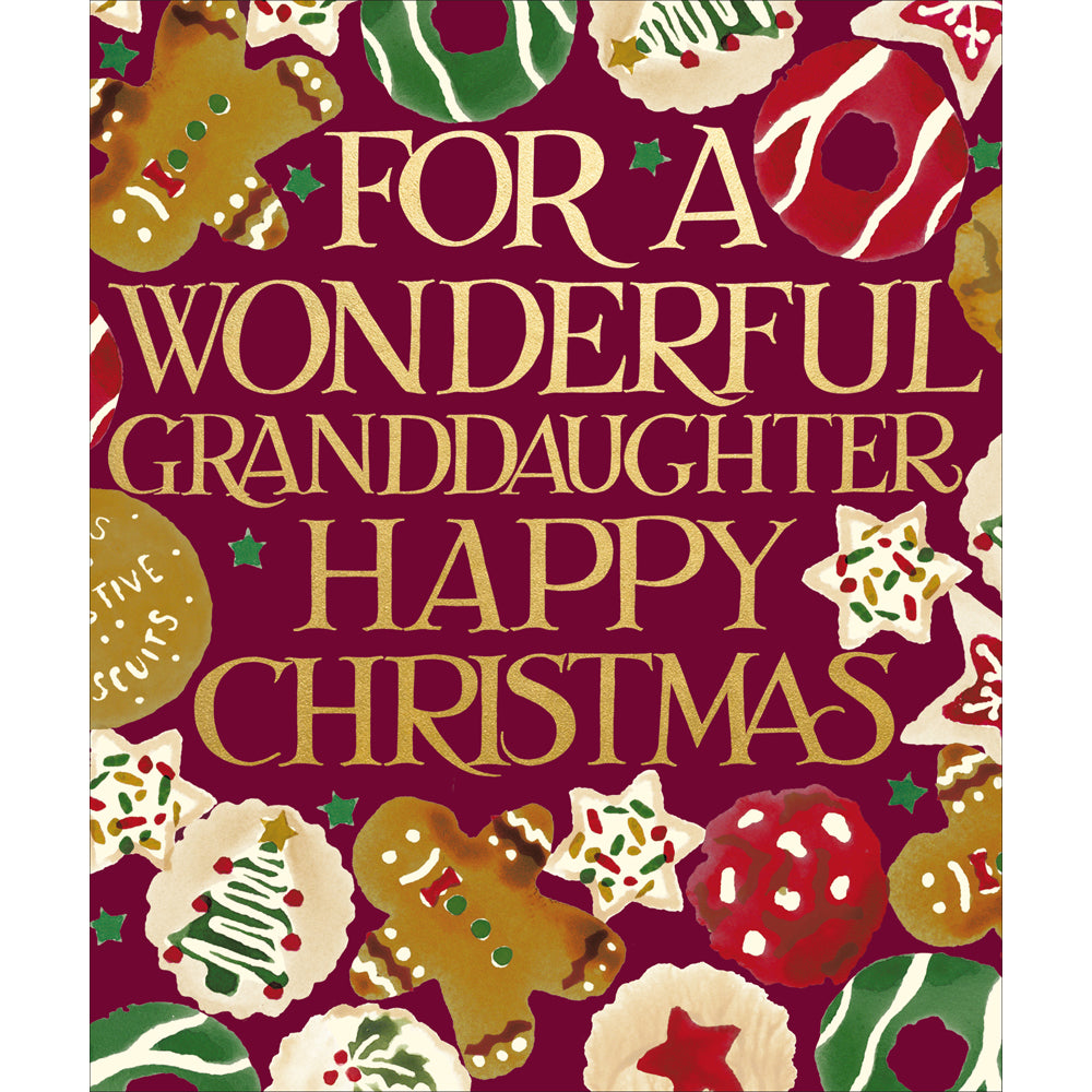 Granddaughter Cookies Emma Bridgewater Christmas Card by penny black