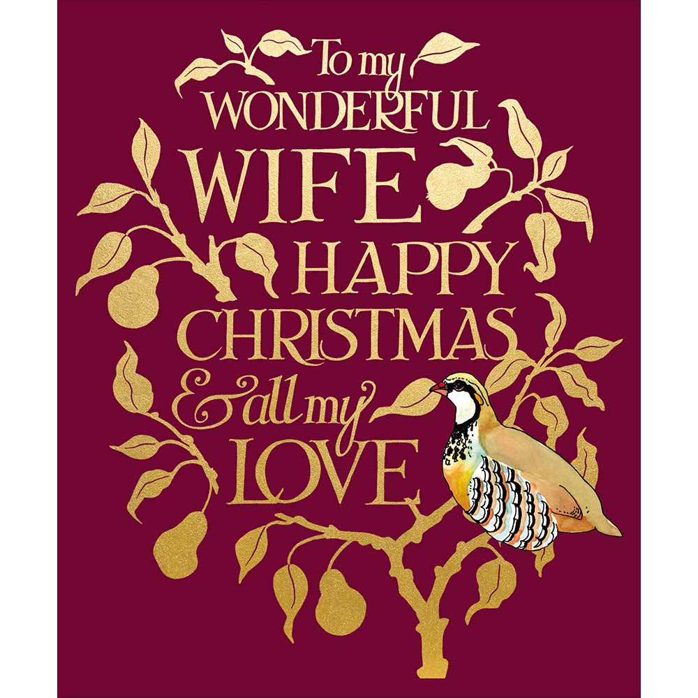 Wife Partridge Pear Emma Bridgewater Christmas Card by penny black