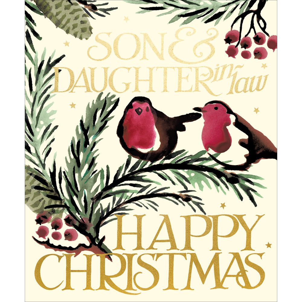 Son &amp; Daughter-in-Law Fir Emma Bridgewater Christmas Card by penny black