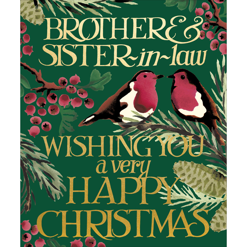 Brother &amp; Sister-in-Law Fir Emma Bridgewater Christmas Card by penny black