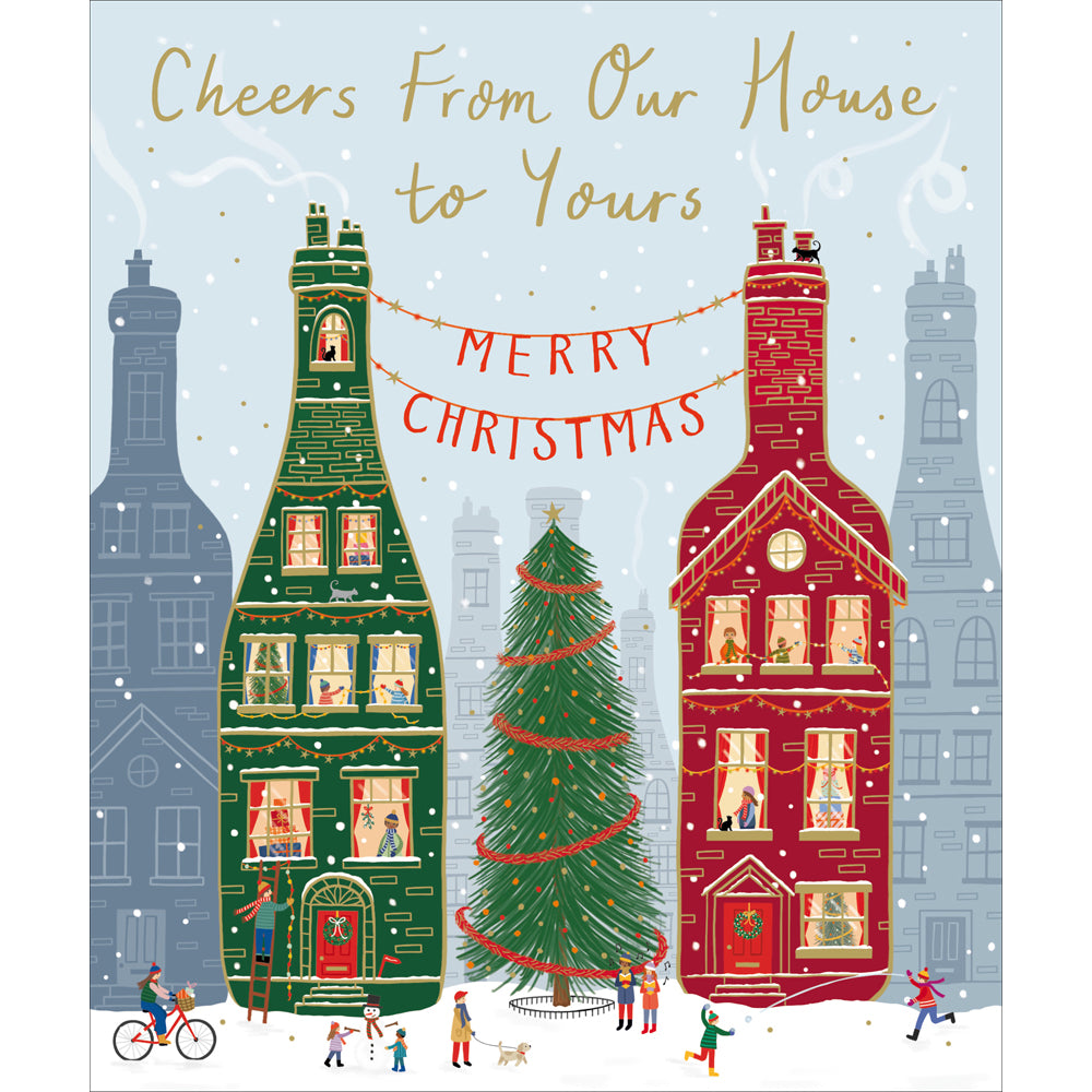 Cheers From Our House to Yours Christmas Card by penny black