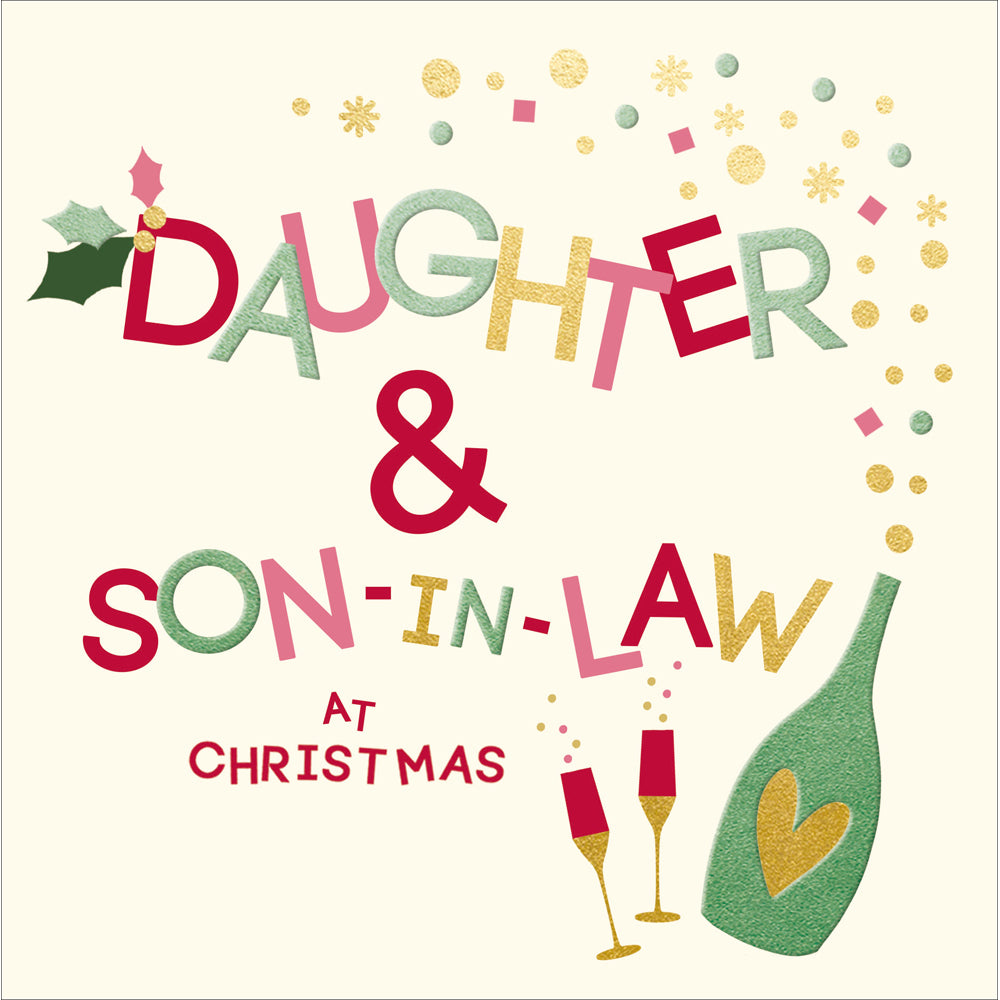 Daughter &amp; Son-in-Law Fizz Graphic Christmas Card by penny black