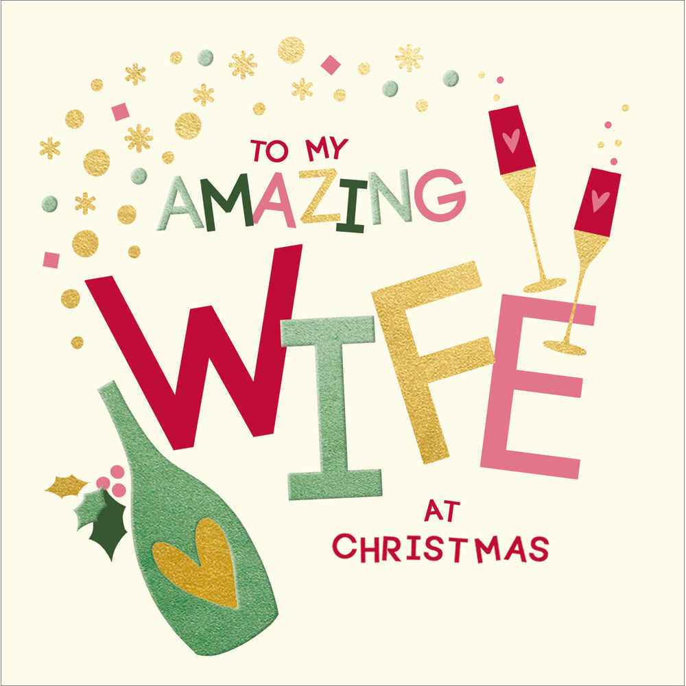 Amazing Wife Fizz Graphic Christmas Card by penny black